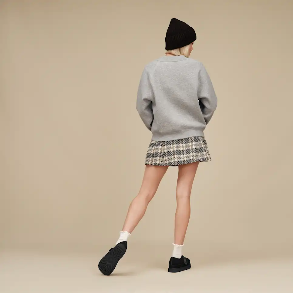 WOMEN'S UGG LOGO CREWNECK | GREY HEATHER - Image 5
