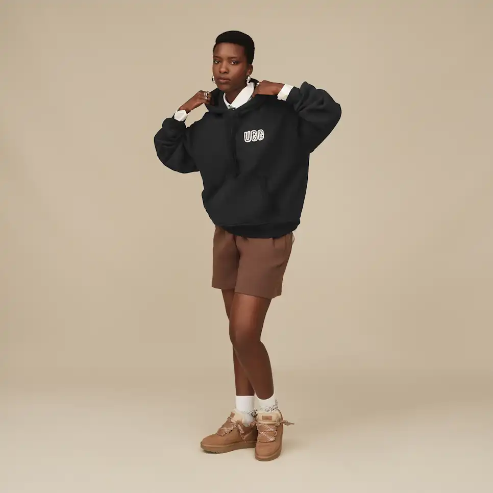 WOMEN'S UGG LOGO HOODIE | BLACK - Image 5