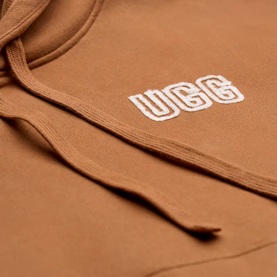 WOMEN'S UGG LOGO HOODIE | CHESTNUT - Image 3