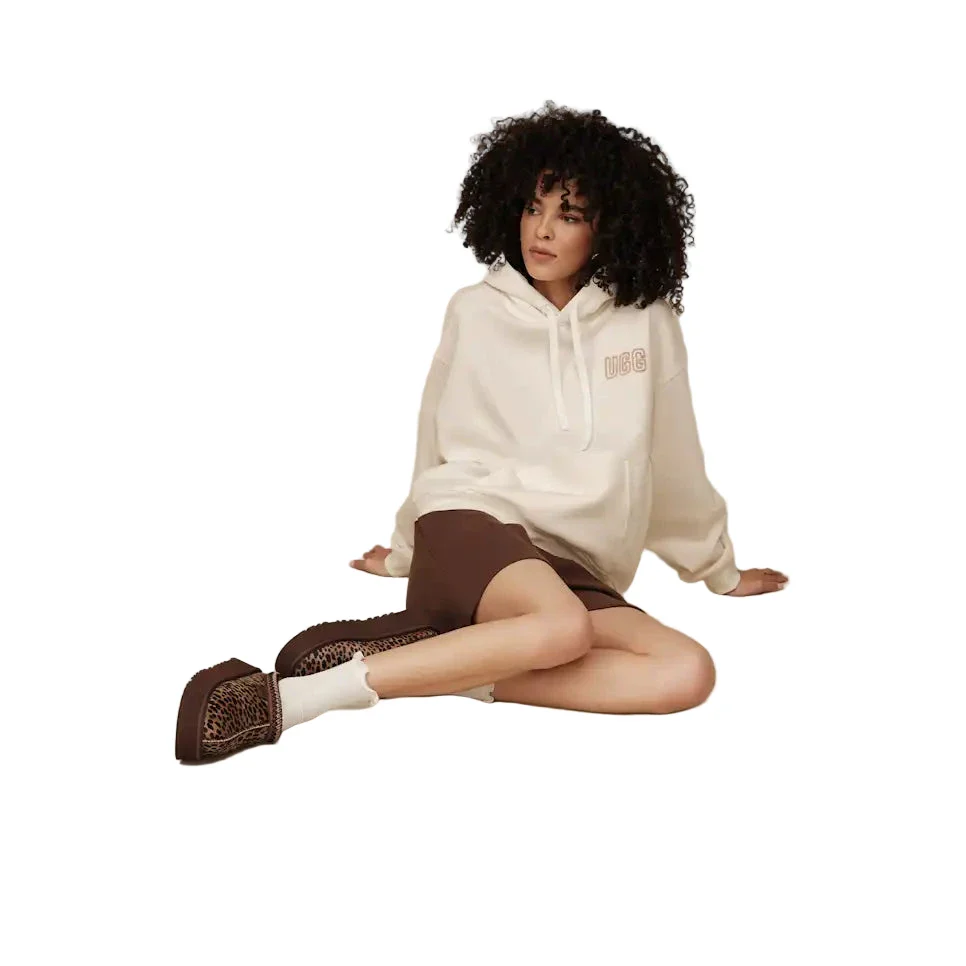 WOMEN'S UGG LOGO HOODIE | NIMBUS - Image 3