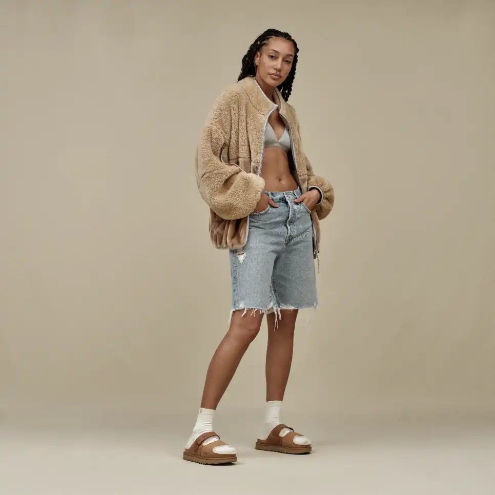 WOMEN'S UGG MARLENE SHERPA JACKET II | SANDSTONE | ICE JAM - Image 5