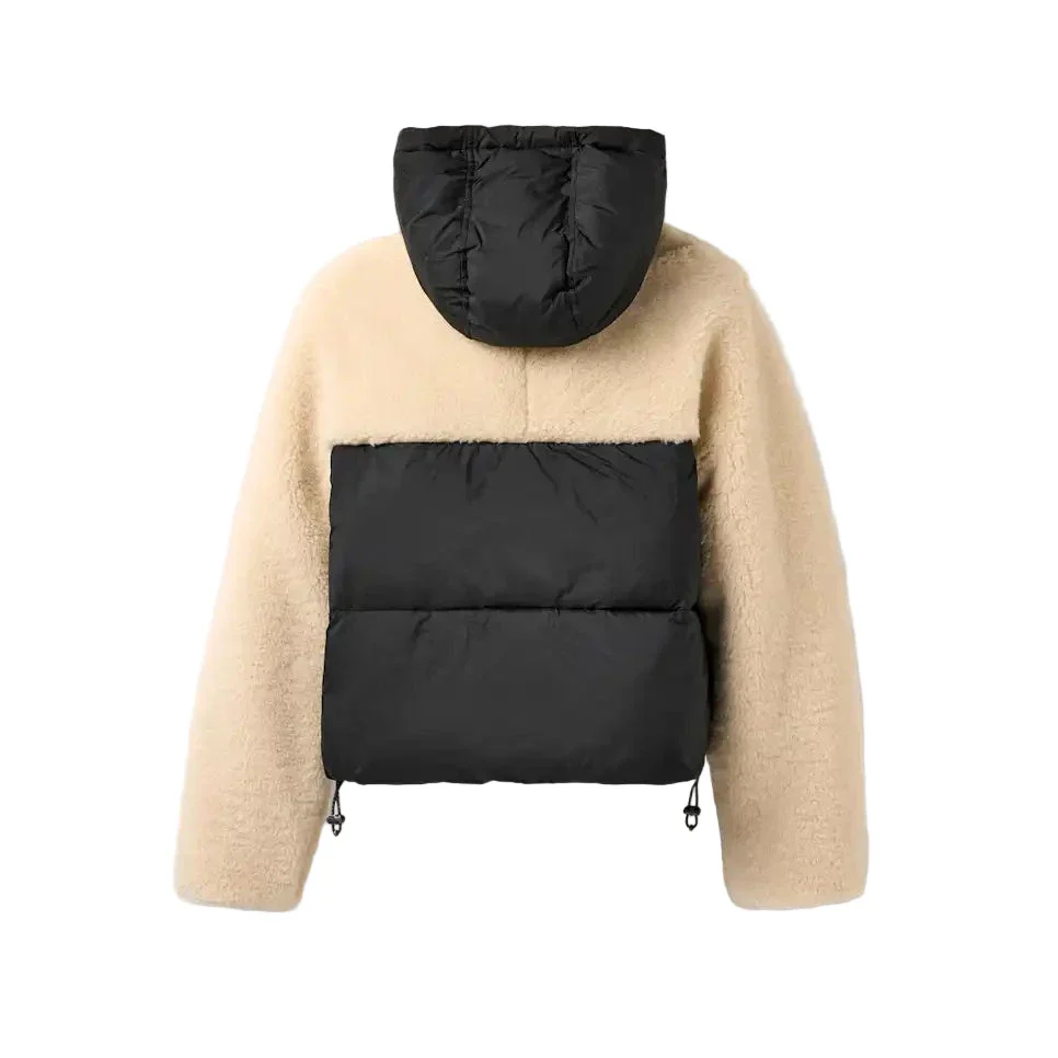 WOMEN'S UGG MYKAH UGGBRAID PUFFER JACKET | BLACK | CREAM - Image 2