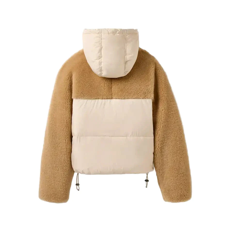 WOMEN'S UGG MYKAH UGGBRAID PUFFER JACKET | CREAM | SAND - Image 2