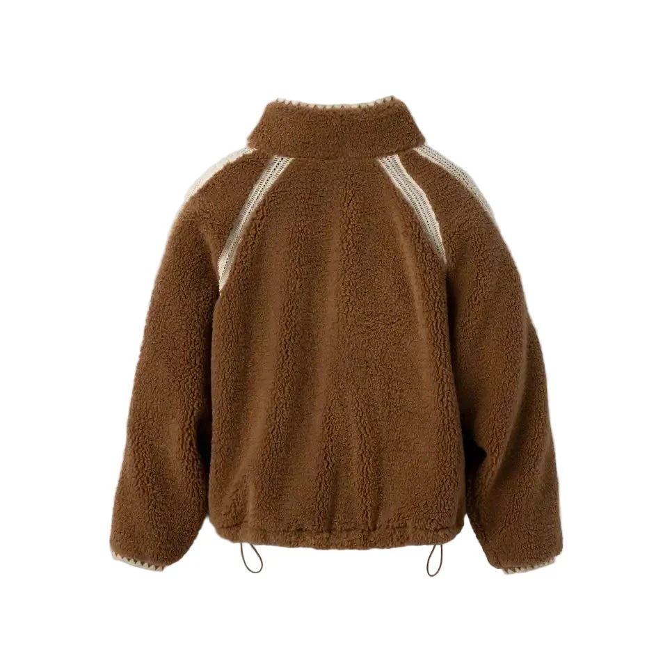 WOMEN'S UGG NIKIA CROCHET UGGFLUFF JACKET | CHESTNUT - Image 2