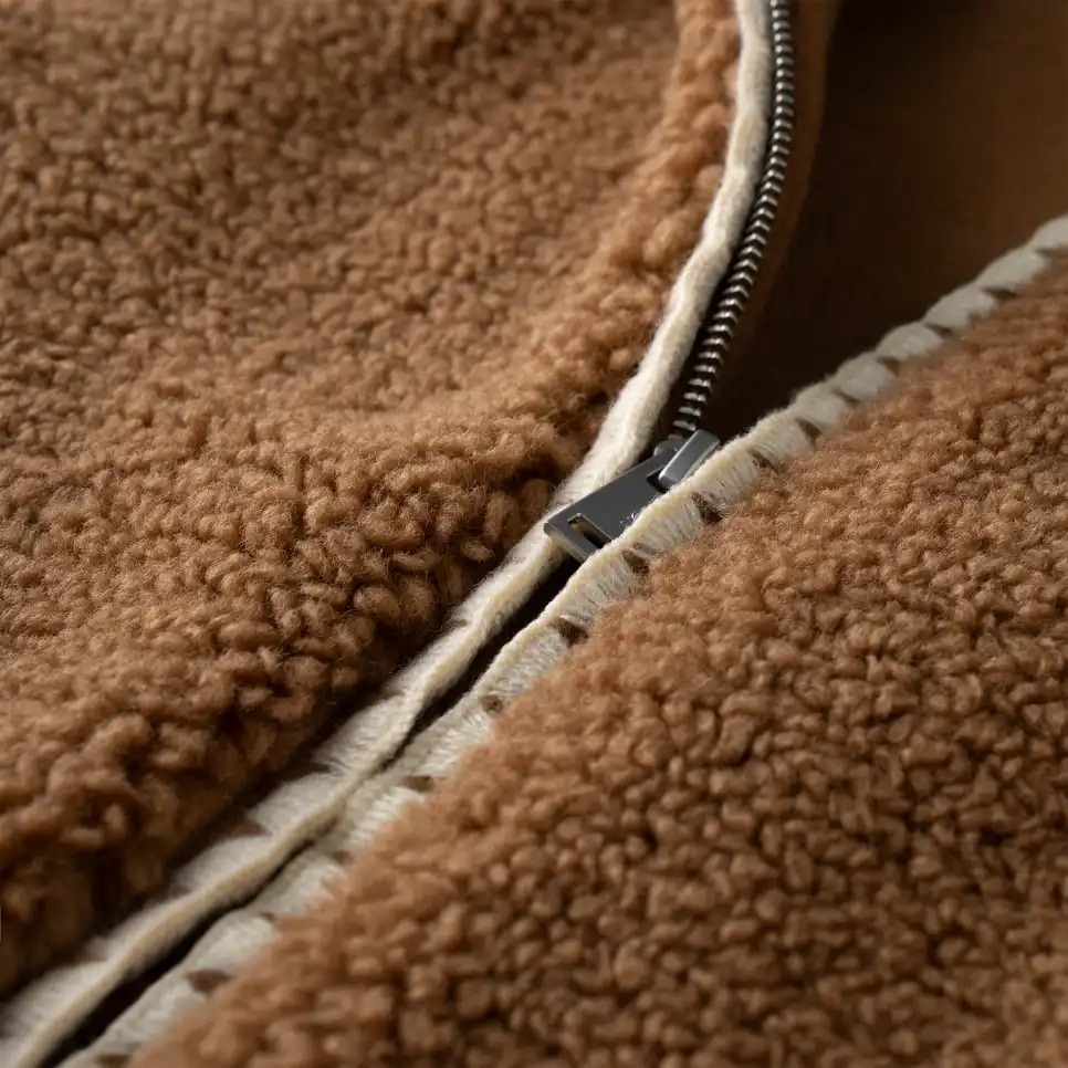 WOMEN'S UGG NIKIA CROCHET UGGFLUFF JACKET | CHESTNUT - Image 4