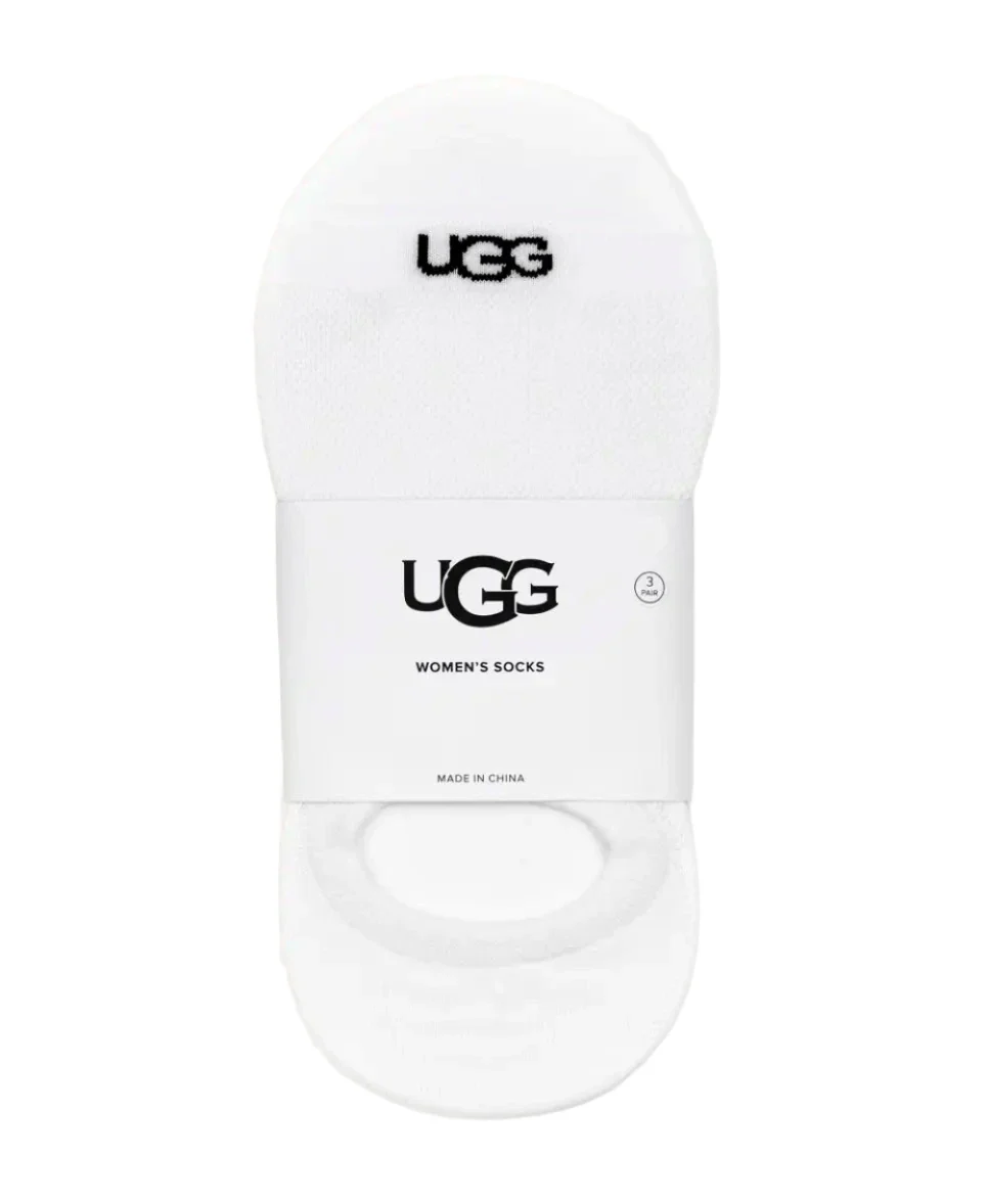 WOMEN'S UGG STELA NO SHOW SOCKS 3 PACK | WHITE - Image 3