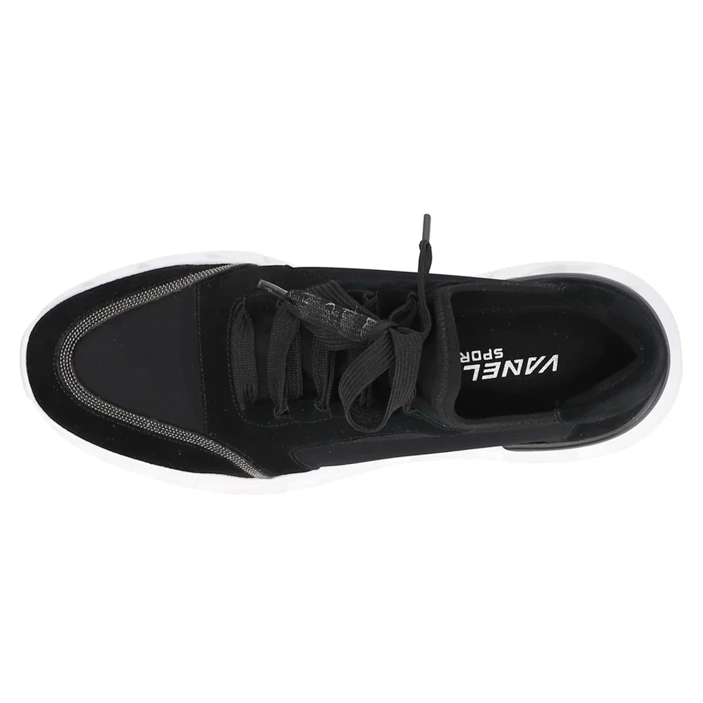 WOMEN'S VANELI ALYCE LACE UP SNEAKER | BLACK NIVAL SUEDE - Image 4