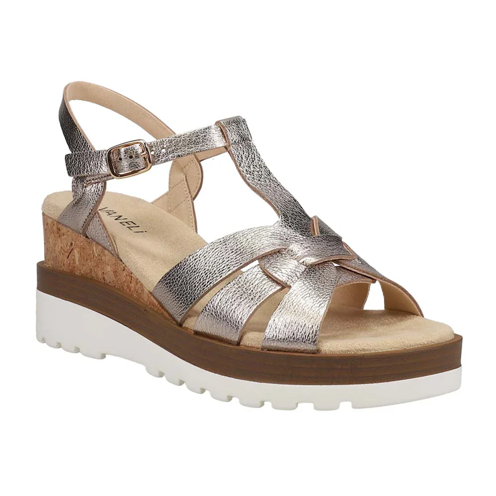WOMEN'S VANELI CARLY WEDGE SANDAL | SHELL METALLIC - Image 2
