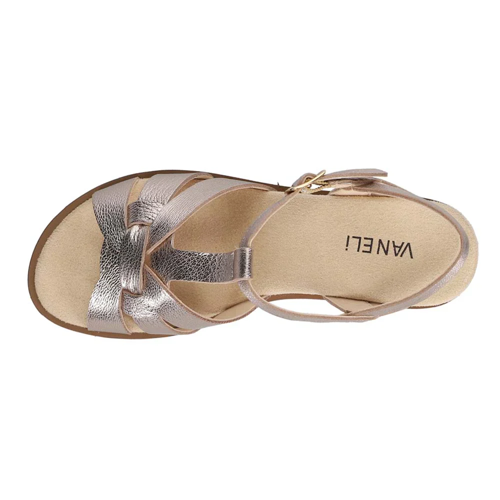 WOMEN'S VANELI CARLY WEDGE SANDAL | SHELL METALLIC - Image 4