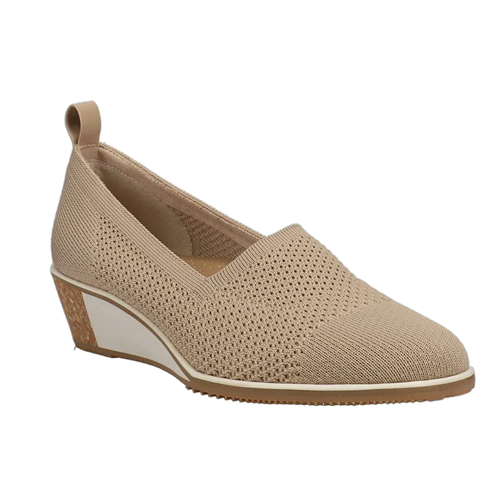 WOMEN'S VANELI GALEN WEDGE | ECRU KNIT STRETCH - Image 3