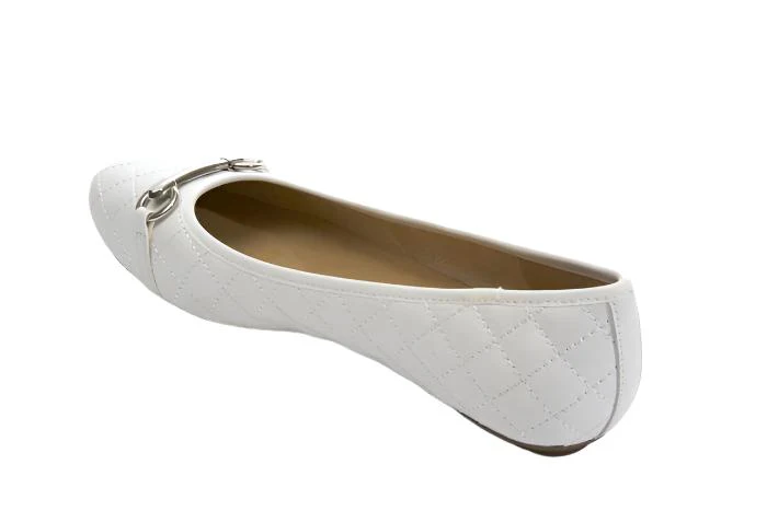 WOMEN'S VANELI STACY BALLET FLAT | WHITE QUILTED NAPPA - Image 5
