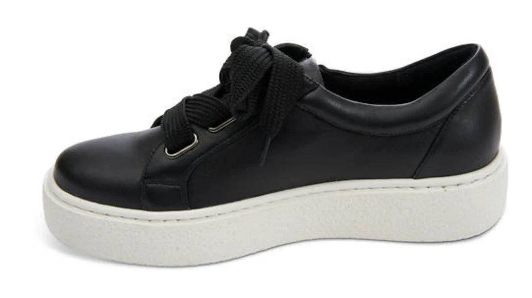 WOMEN'S VANELI YUCEL SIDE ZIP LACE UP SNEAKER | BLACK MARGE NAPPA - Image 2
