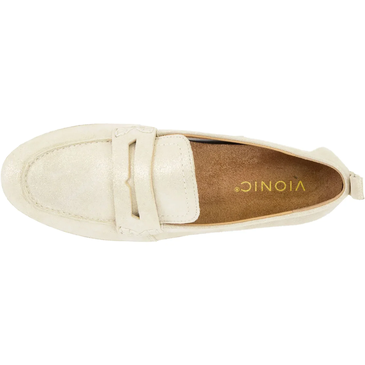 WOMEN'S VIONIC UPTOWN LEATHER LOAFER | GOLD LEATHER - Image 4