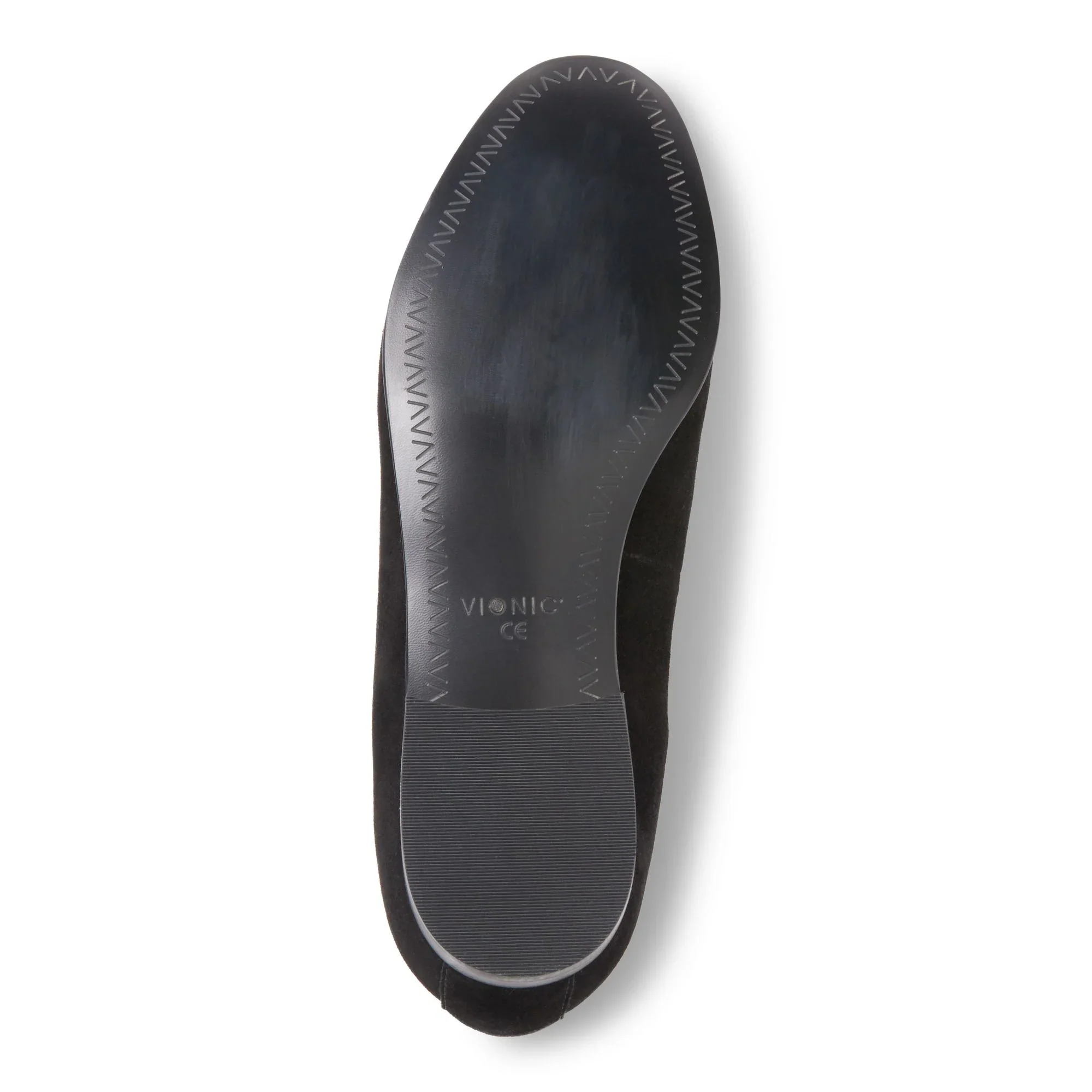 WOMEN'S VIONIC WILLA FLAT | BLACK SUEDE - Image 9