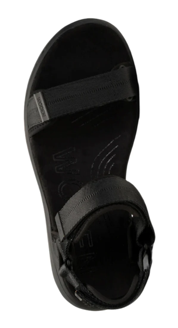 WOMEN'S WODEN LINE SANDAL | BLACK / BLACK - Image 4