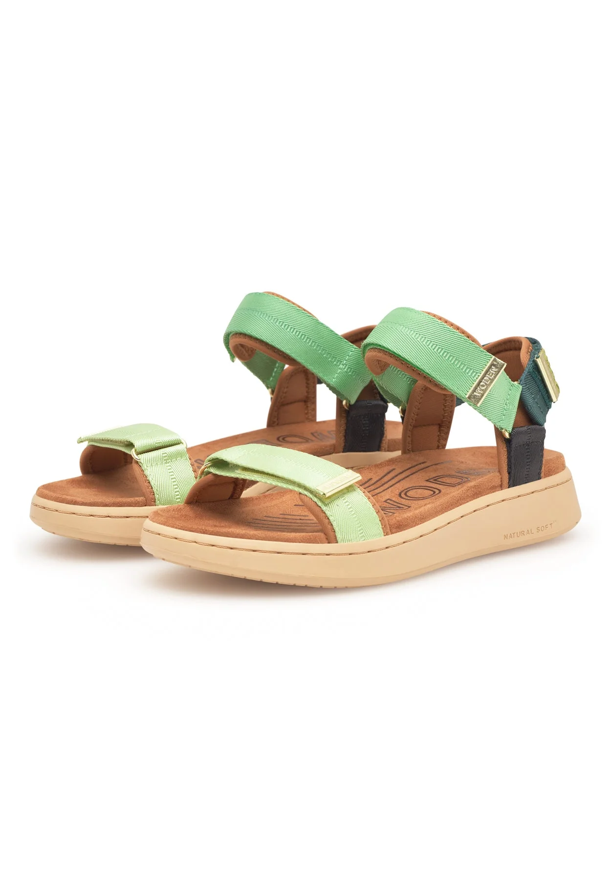 WOMEN'S WODEN LINE SANDAL | APPLE GREEN MULTI - Image 3