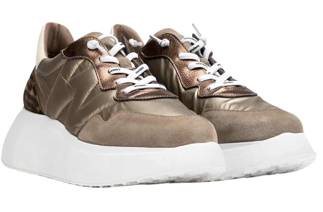 WOMEN'S WONDERS ROMA SNEAKER | TREND TAUPE / NYLON CHAMPAGNE - Image 8