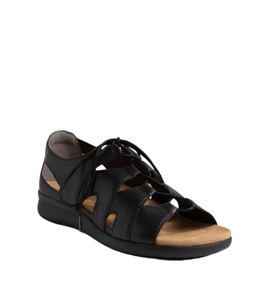 WOMEN'S ZIERA BARNETT | BLACK LEATHER - Image 3