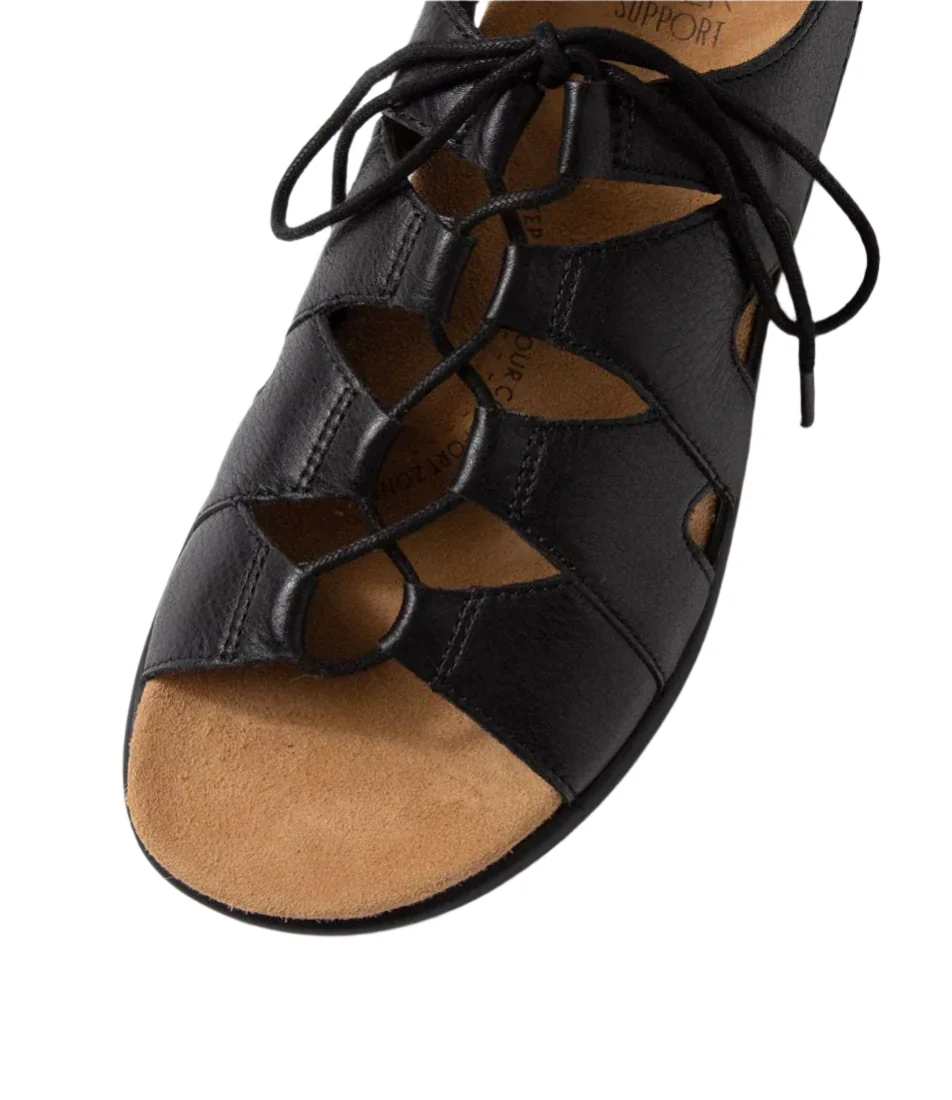 WOMEN'S ZIERA BARNETT | BLACK LEATHER - Image 4
