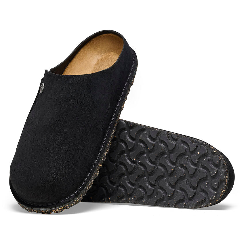 UNISEX BIRKENSTOCK ZERMATT PREMIUM SUEDE CLOG | BLACK - Image 4